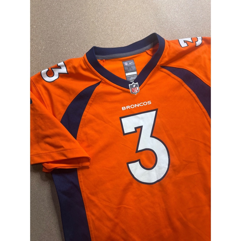 Denver Broncos Russell Wilson 3 Nike NFL On Field Orange Jersey XL $89